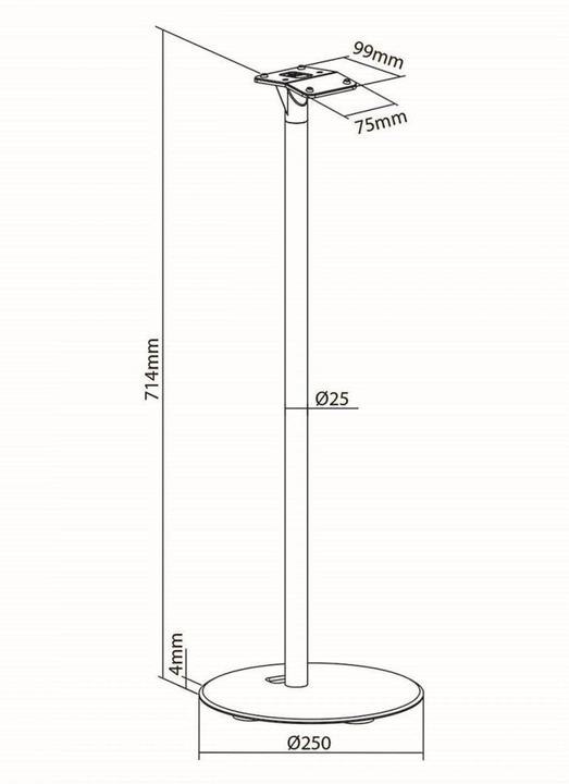 Produktbild Nedis Lautsprecherhalter für Sonos Era300 (1 Stk., Ständer, Nicht beweglich)