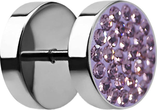 Immagine prodotto Star Piercing Tappo finto con cristallo viola (senza ottone, Acciaio chirurgico 316L)
