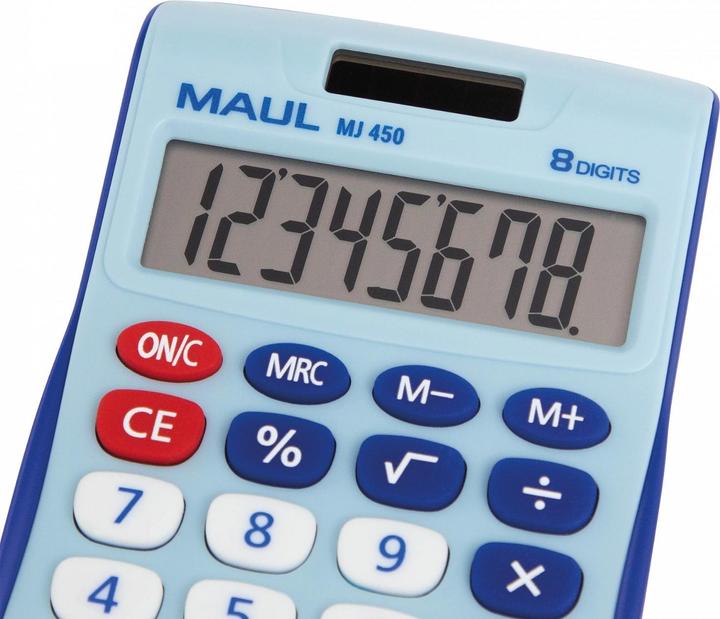 Actual product image Maul Calculator MJ450 Junior Blue (Batteries, Solar cells)
