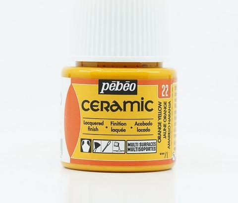 Actual product image Pebeo Ceramic paint (Yellow orange, 45 ml)
