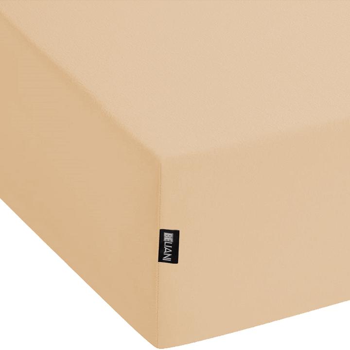Produktbild Beliani Spannbettlaken Baumwolle sandbeige 160 x 200 cm JANBU (160 x 200 cm)