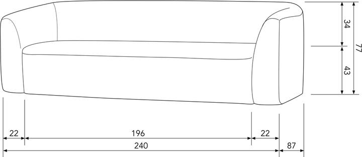 Actual product image Woood Sloping (3-seater)