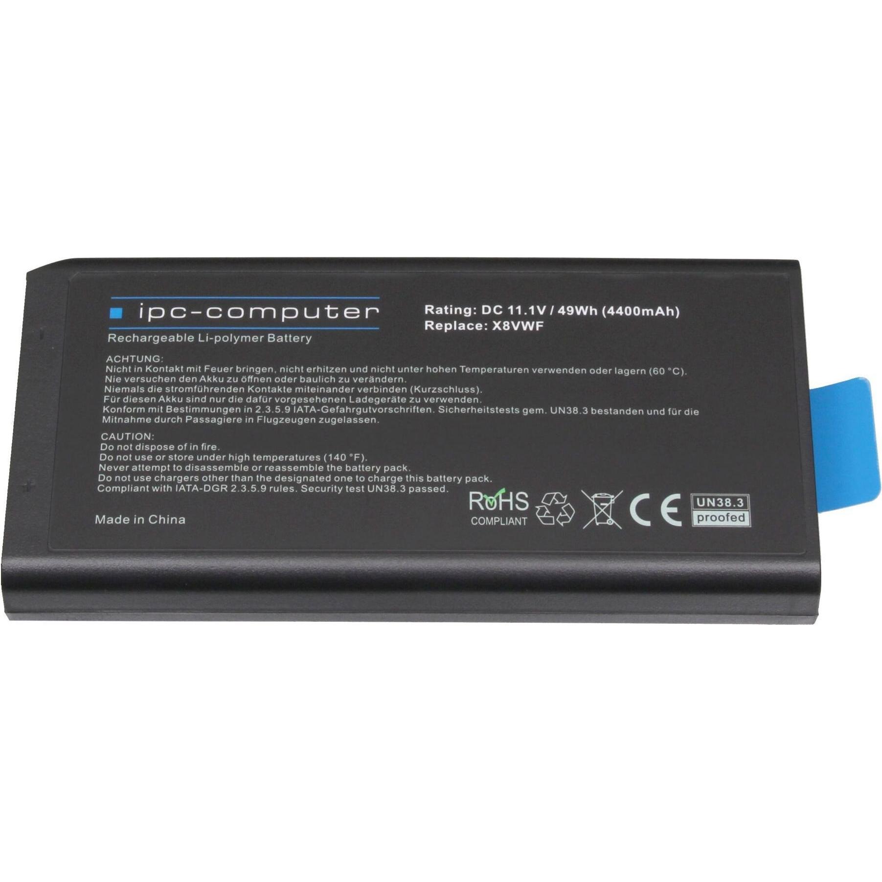 Thumbnail - IPC YGV51 (9 Zellen, 4400 mAh), Notebook Akku