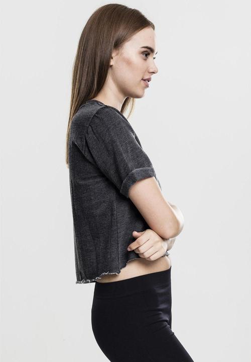 Image du produit Urban Classics Ladies Cropped Burnout Short Sleeve Crew (S)