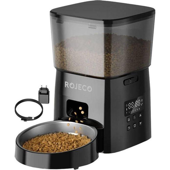 Rojeco 2L Automatic Pet Feeder Button Version (200 cl), Futternapf