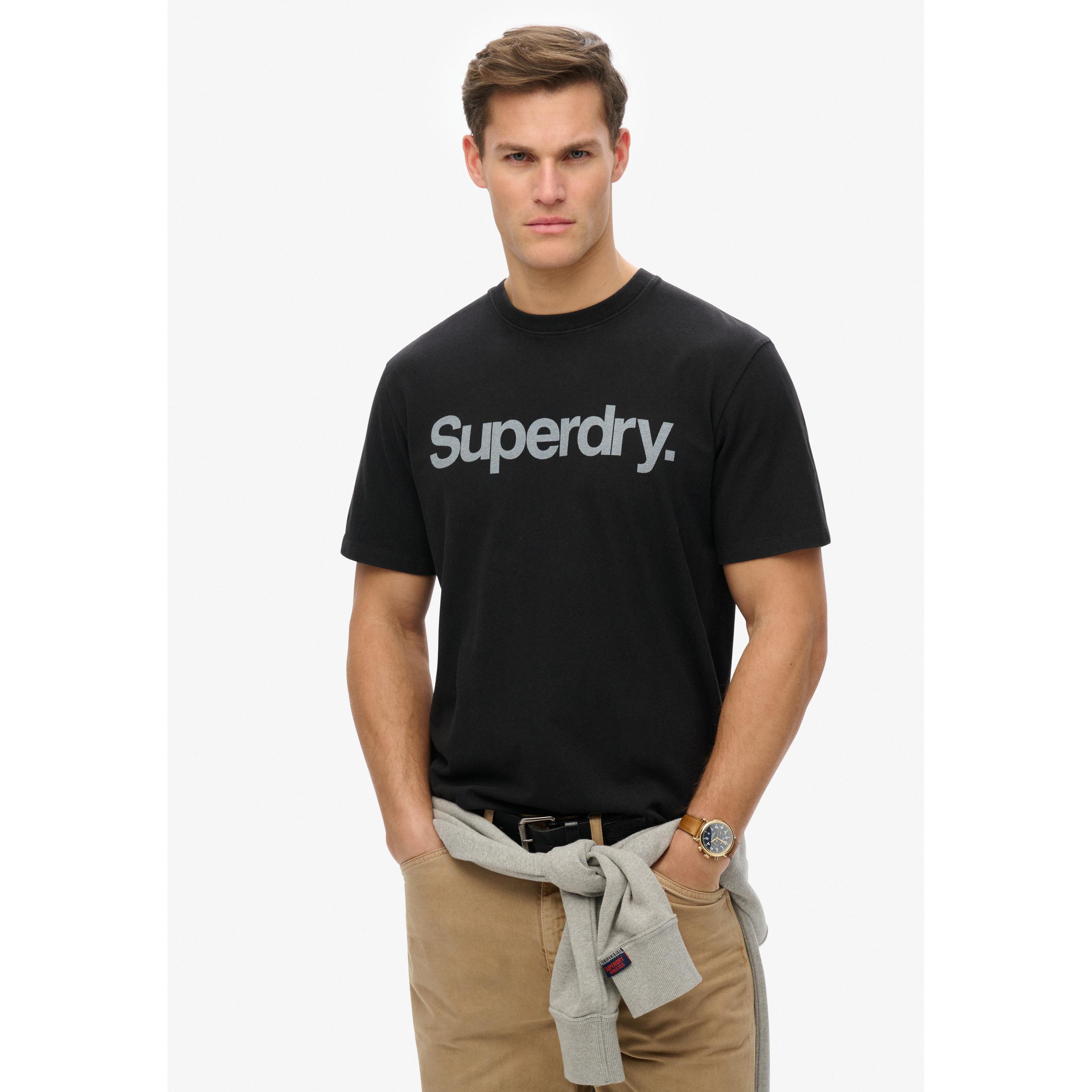 Thumbnail - Superdry, Herren, Shirt, Core Logo City, Schwarz, (S)