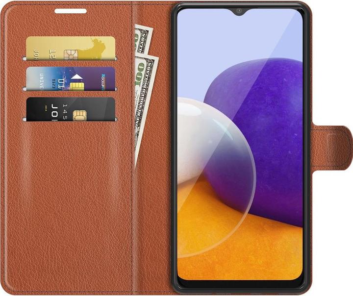 Actual product image Cover-Discount Galaxy A22 5G - leather case cover brown (Samsung Galaxy A22 5G)