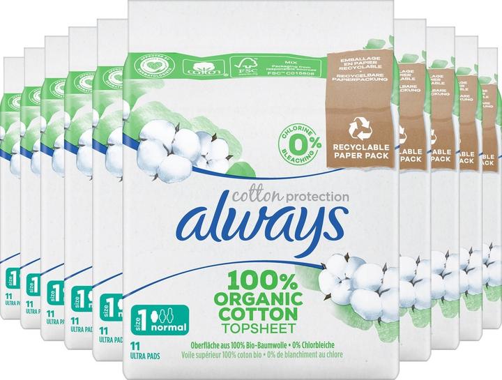 Immagine prodotto Always Cotton Protection Ultra Normal Damenbinden, 25,4x27,9 cm (110x)