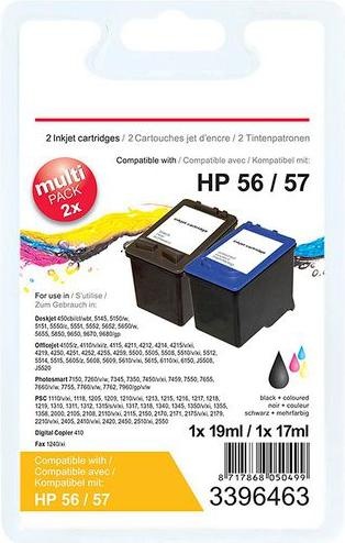 Actual product image Office Depot Ink cartridge Compatible HP 56, 57 SA342AE (M, FC, C, Y)