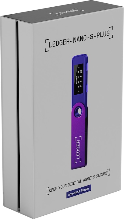 Image du produit Ledger Nano S Plus - Amethyst Purple (Ondulation, Bitcoin, Lithécoïne, Cardano, TRON, Bitcoin cash, Ethereum Classic, éther, Stellaire, Monero, Dogecoin)
