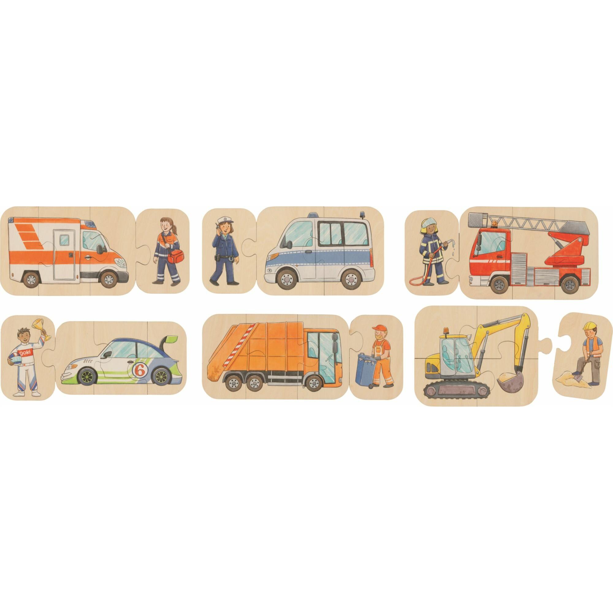 Goki Puzzle Fahrzeuge (24 Teile)