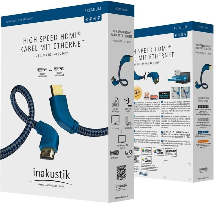Produktbild Inakustik HDMI (Typ A) — HDMI (Typ A) (3 m, HDMI, 2.0a)