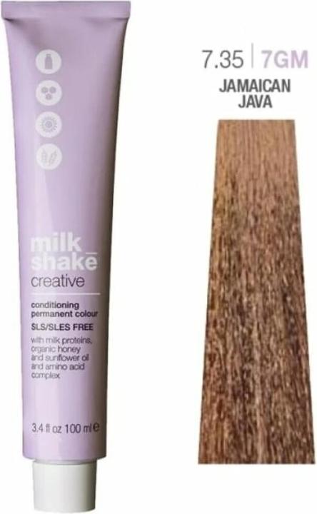 Immagine prodotto Milk_Shake Creative Conditioning Permanent Colour 100ml 7.35/7GM Mogano dorato Biondo medio (7.35, 7GM Biondo medio mogano dorato)