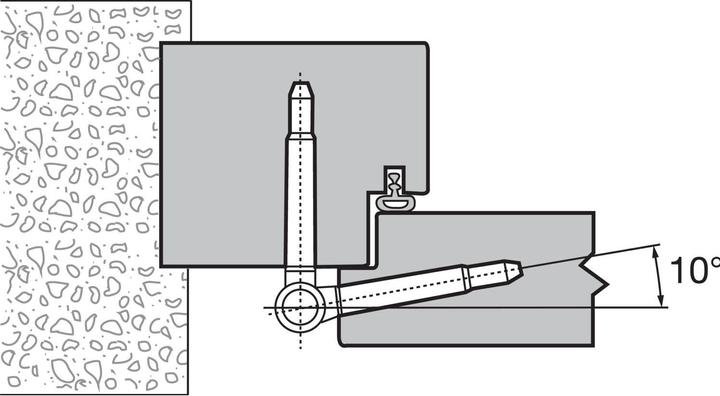 Produktbild SFS Türband 3-DIM 2-tlg. Bolzen 80 bzw.55mm,Tragkraft 120kg,ø 20mm,verzinkt silber