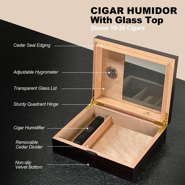 Produktbild Slege Zigarren-Humidor mit Hygrometer (30)