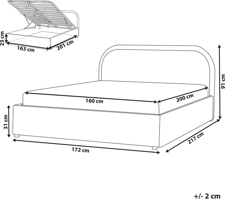 Produktbild Beliani Quillien (160 x 200 cm)