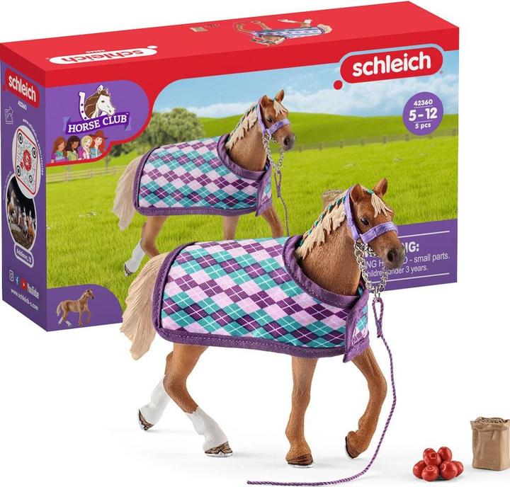 Produktbild Schleich Thoroughbred mit Decke