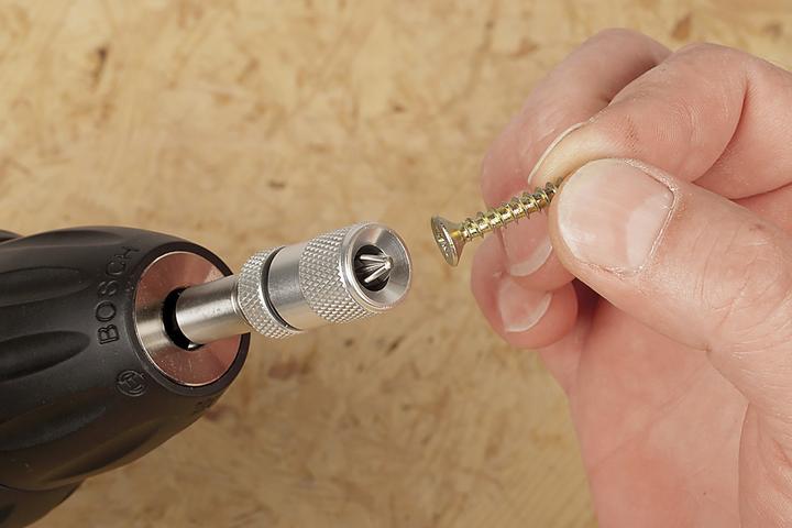 Actual product image wolfcraft 1 bit holder w. depth stop l=72mm