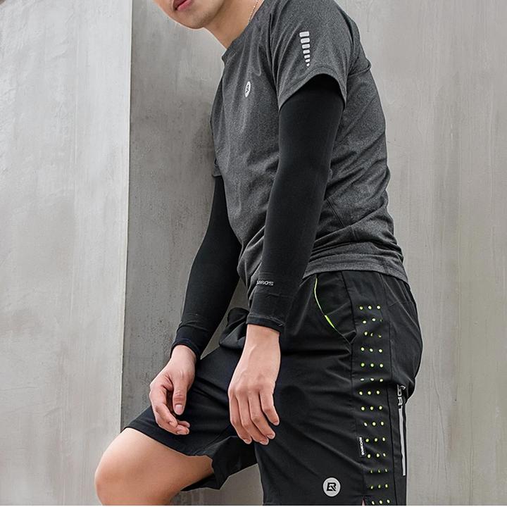 Actual product image Rockbros XT9002BK cycling sleeves - black (2 pcs.)