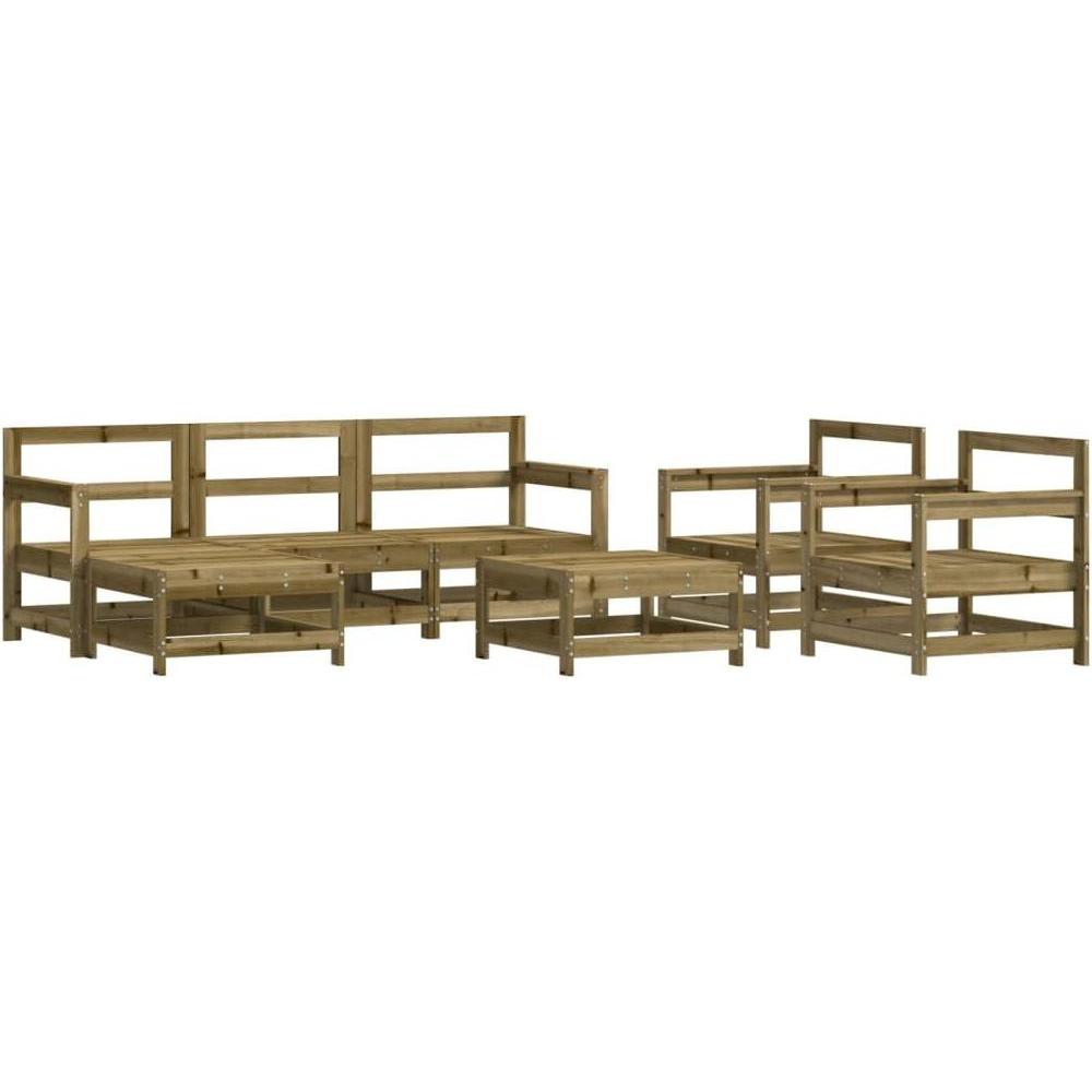 VidaXL, Gartenlounge, 7-tlg. Garten-Lounge-Set Kiefernholz Imprägniert,Material
