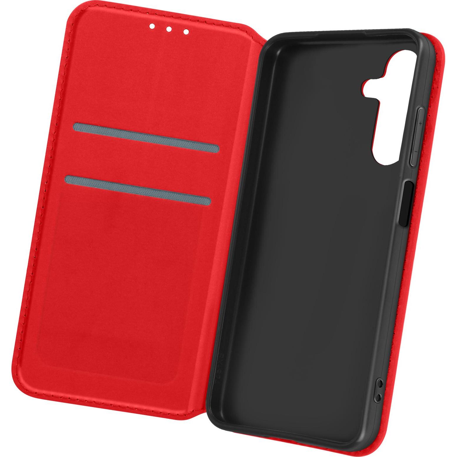 Avizar Classic Edition, Backcover mit Magnetklappe Series (Samsung Galaxy A15), Smartphone Hülle, Rot