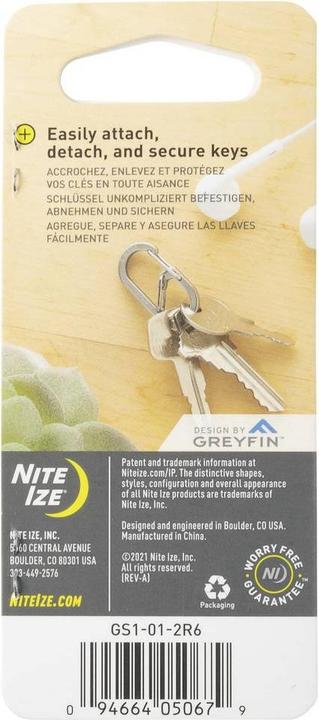 Immagine prodotto Nite Ize NiteIze G-Series 1 set di moschettoni 2-pack nero