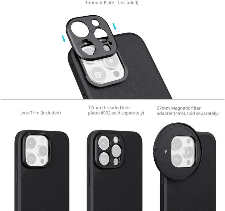 Actual product image SmallRig 4987 FilMov Lightweight Photography Case Kit for iPhone 16 Pro Max 4987 (Cage)