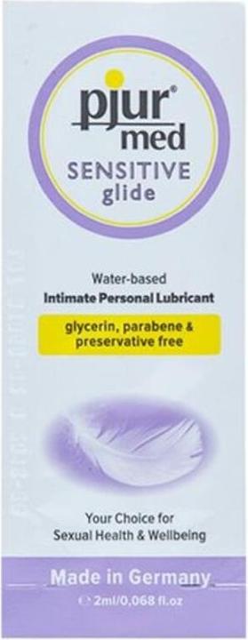Actual product image Pjur Med Sensitive Glide Water-Based Lubricant 2 ml