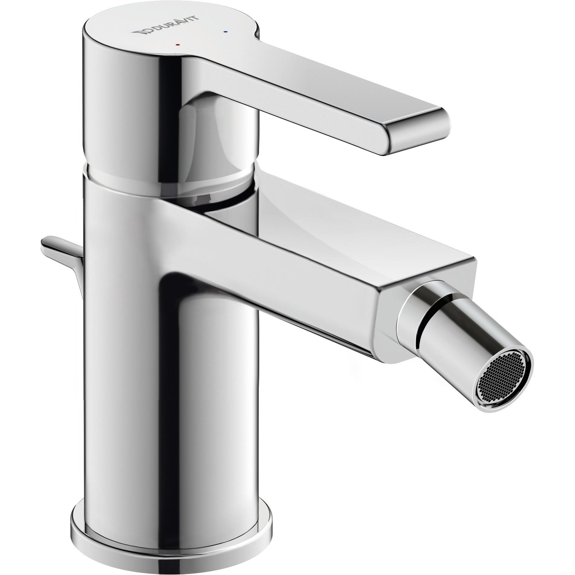 Duravit, Badarmatur, Einhebel-Bidetmischer B.2 mit Zugstangen-Ablaufgarnitur chrom