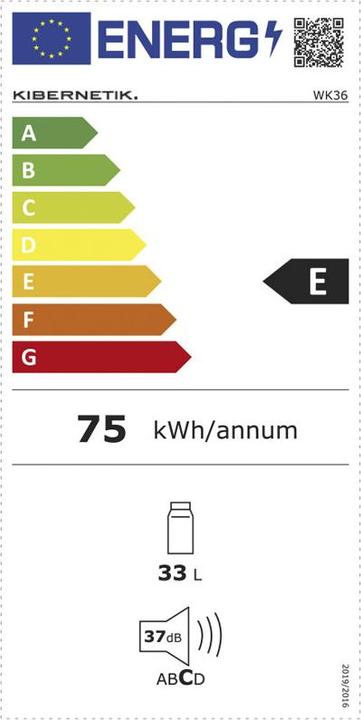Energie-Label Kibernetik FSP WK36 thermoelektrischer Weinkühlschrank 12 Flaschen