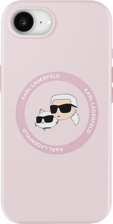 Produktbild Karl Lagerfeld Back panel cover - Liquid Silicone K&CH Heads MagSafe Case for iPhone SE4 Pink (Apple iPhone 16e)