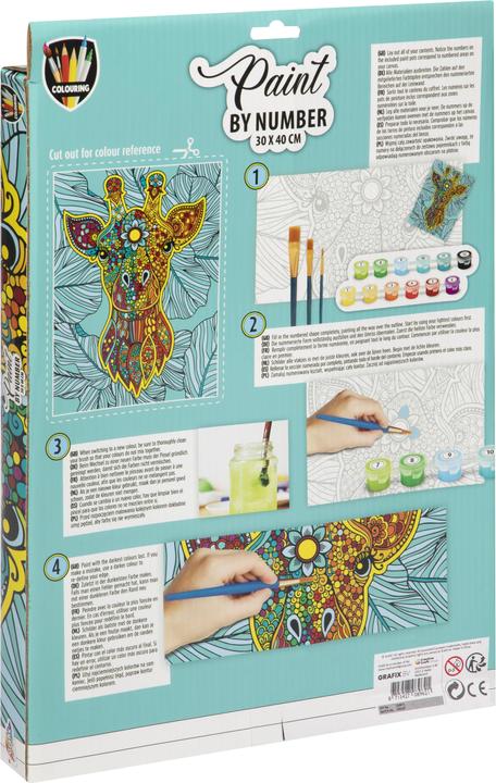 Actual product image Grafix Painting by numbers canvas - Giraffe