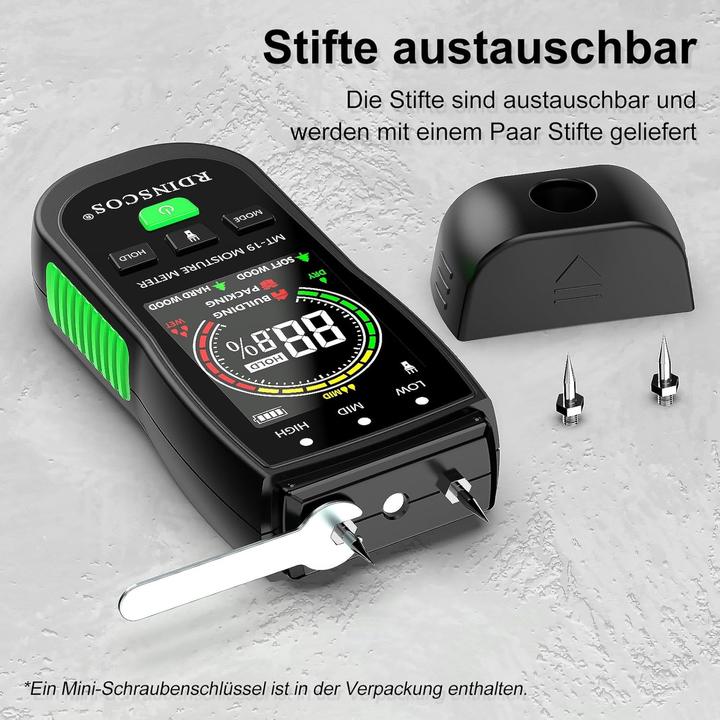 Actual product image Rdinscos Holzfeuchtemessgerät