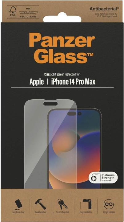 Produktbild PanzerGlass Classic Fit (1 Stück, Apple iPhone 14 Pro Max)