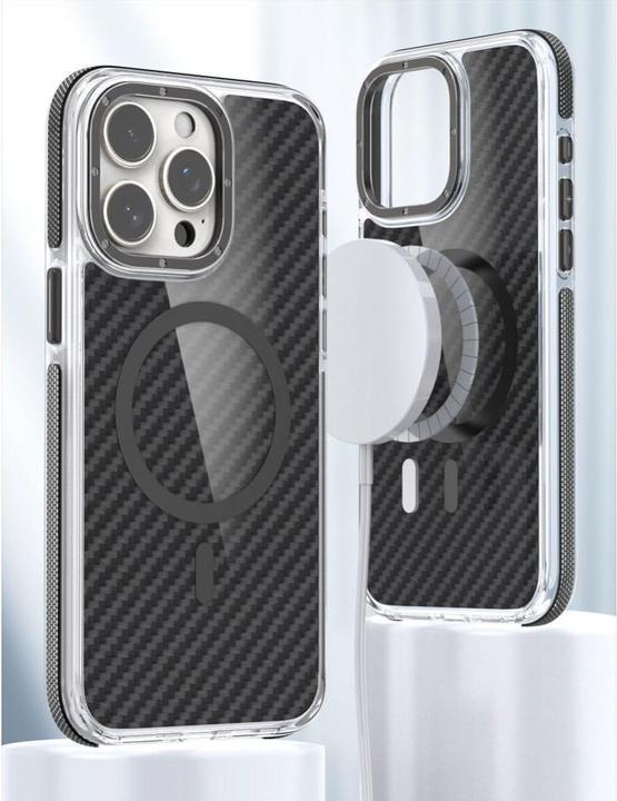 Immagine prodotto Back panel cover OEM FIBER Case comapitble with MagSafe for IPHONE 17 PRO black (Apple iPhone 17 Pro Max)