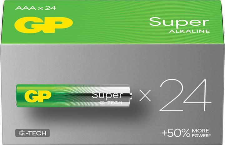 Produktbild GP Batteries 1x24 GP Super Alkaline AAA 1,5V Batterie Packs 03024AETA-B24 (24 Stk., AAA)