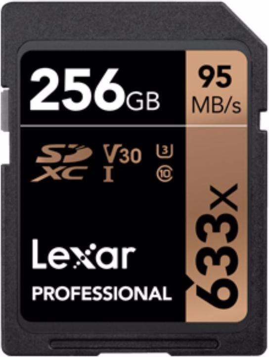 Immagine prodotto Lexar Professional 633x SDHC/SDXC UHS-I V30 U3 (256 GB, SDXC, U3, UHS-I)