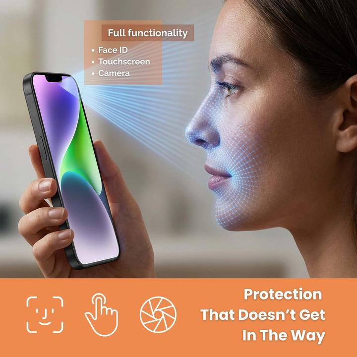 Produktbild Cadorabo iPhone 14 PLUS Schutzfolie Display Schutzglas (1 Stk., Apple iPhone 14 Plus)