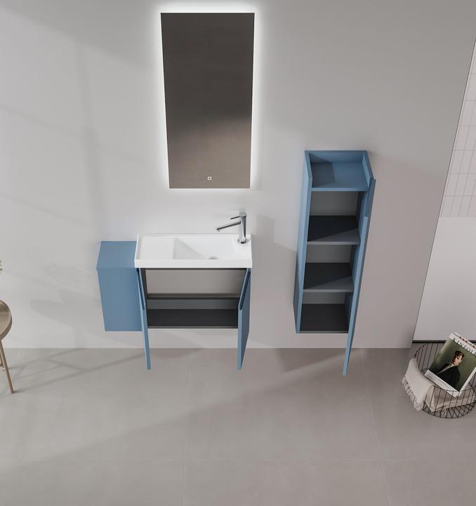 Produktbild Homitis Perla 80 Bathroom Cabinet With Sink & Mirror Set (2 Pieces)