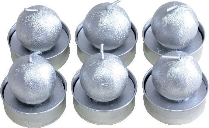 PBS Austria Teelicht Set Kugel 6 Stück silber (1 Stk.)