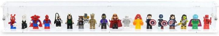 Immagine prodotto iDisplayit Displayin acrilico per 18 minifigure LEGO® (con base bianca e borchie)