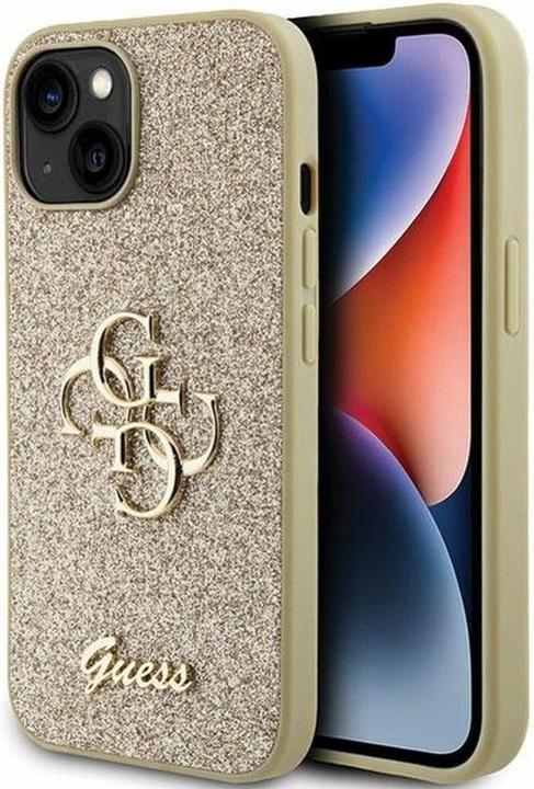 Produktbild Guess GUHCP15SHG4SGD iPhone 15 6.1" złoty/gold hardcase Glitter Script Big 4G (Apple iPhone 15)