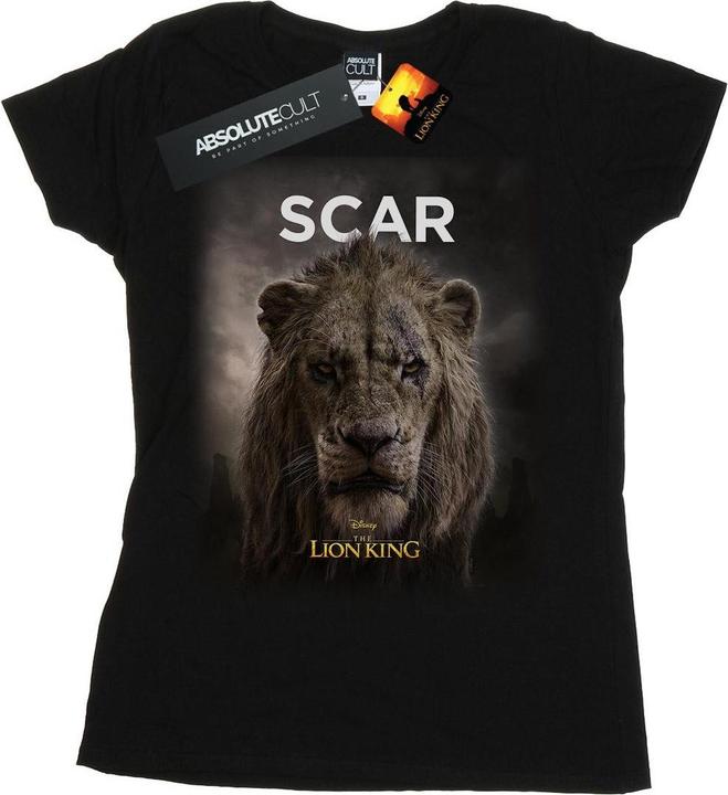 Actual product image Disney Womens/Ladies The Lion King Movie Scar Poster Cotton T-Shirt (XL)
