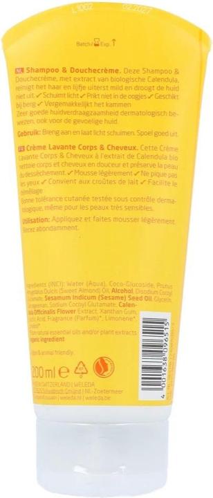 Actual product image Weleda Baby Calendula Shampoo And Body Wash (Liquid shampoo, 200 ml)