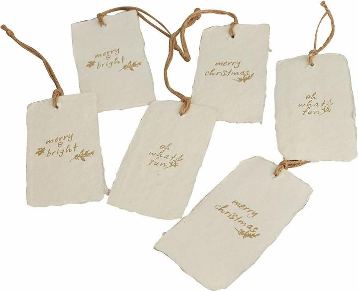 Actual product image Loberon Pendant set of 6 Aamira white/gold (6x)