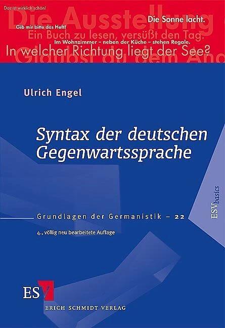 Produktbild Syntax der deutschen Gegenwartssprache (Deutsch, Ulrich Engel, 2009)