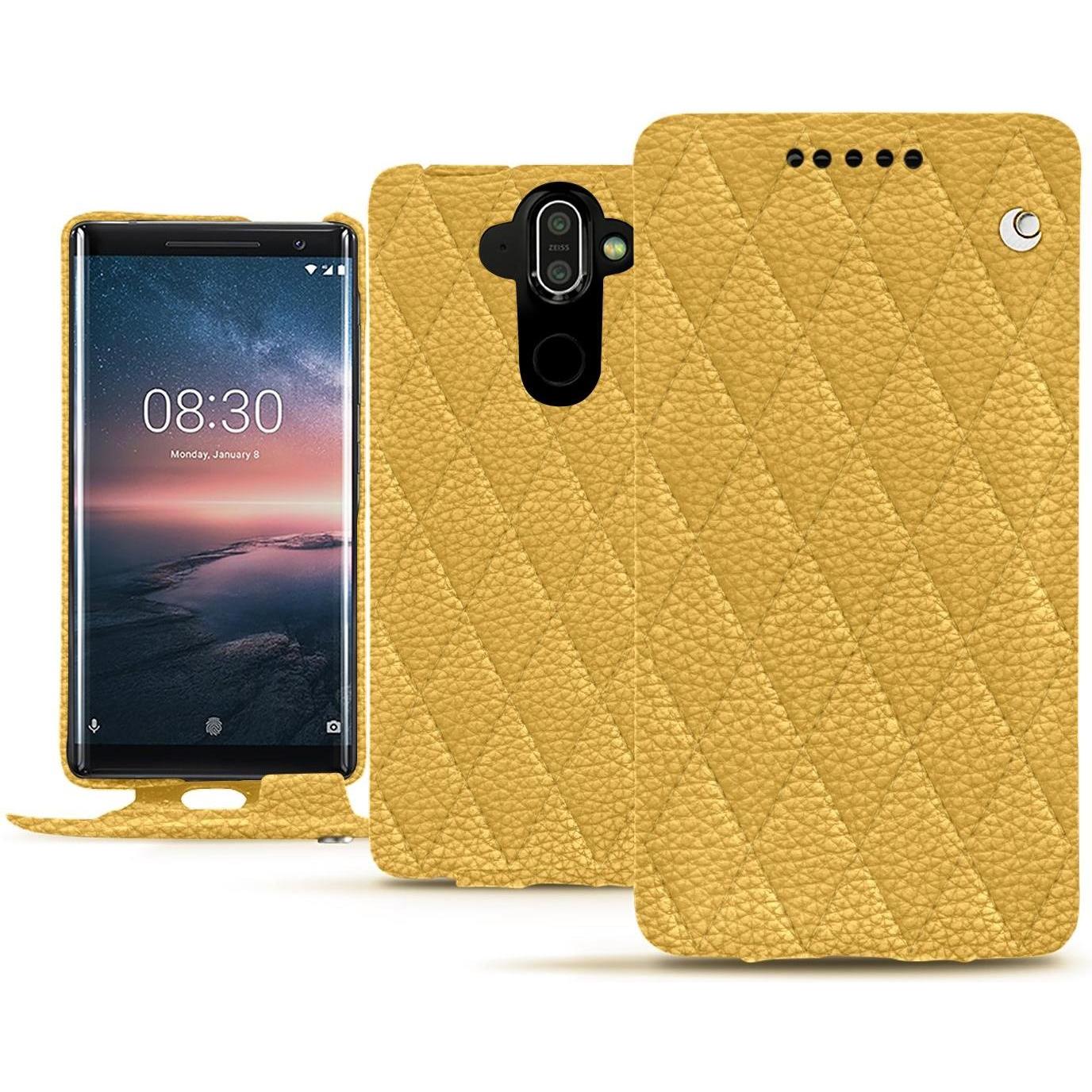 Thumbnail - Noreve Lederschutzhülle vertikal (Nokia 8 Sirocco), Smartphone Hülle, Orange
