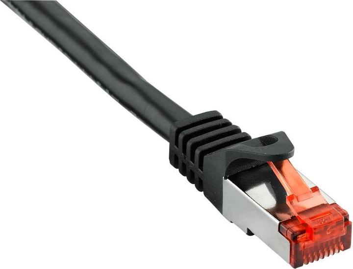 Produktbild Good Connections RNS® Patchkabel mit Rastnasenschutz, Cat. 6, S/FTP, PiMF, PVC, 250MHz, schwarz, 1m (S/FTP, CAT6, 1 m)