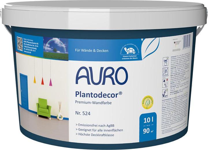 Image du produit AURO Plantodecor Premium-Wandfarbe  524 (Blanc, 10 l)