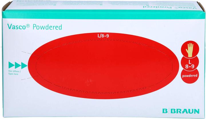 Produktbild B.Braun VASCO Untersuchungshandsch Gross/ 8-9 gepudert, 100 St HAS (L)